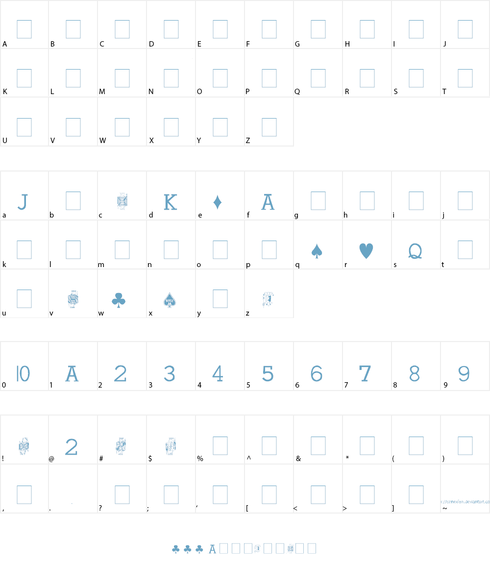 Hoyle Playing Cards Font Character